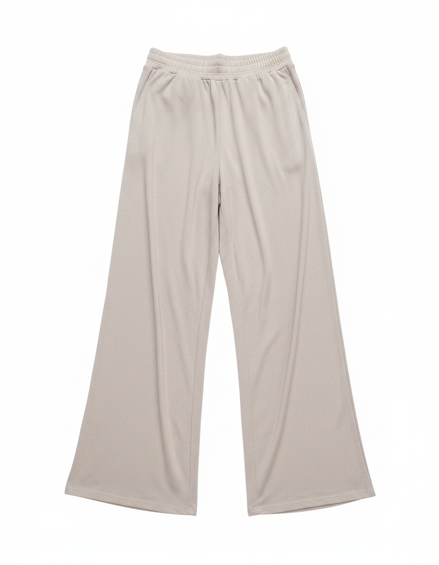 Comfortable Beige Wide-Leg Lounge Pants zdjęcie 1