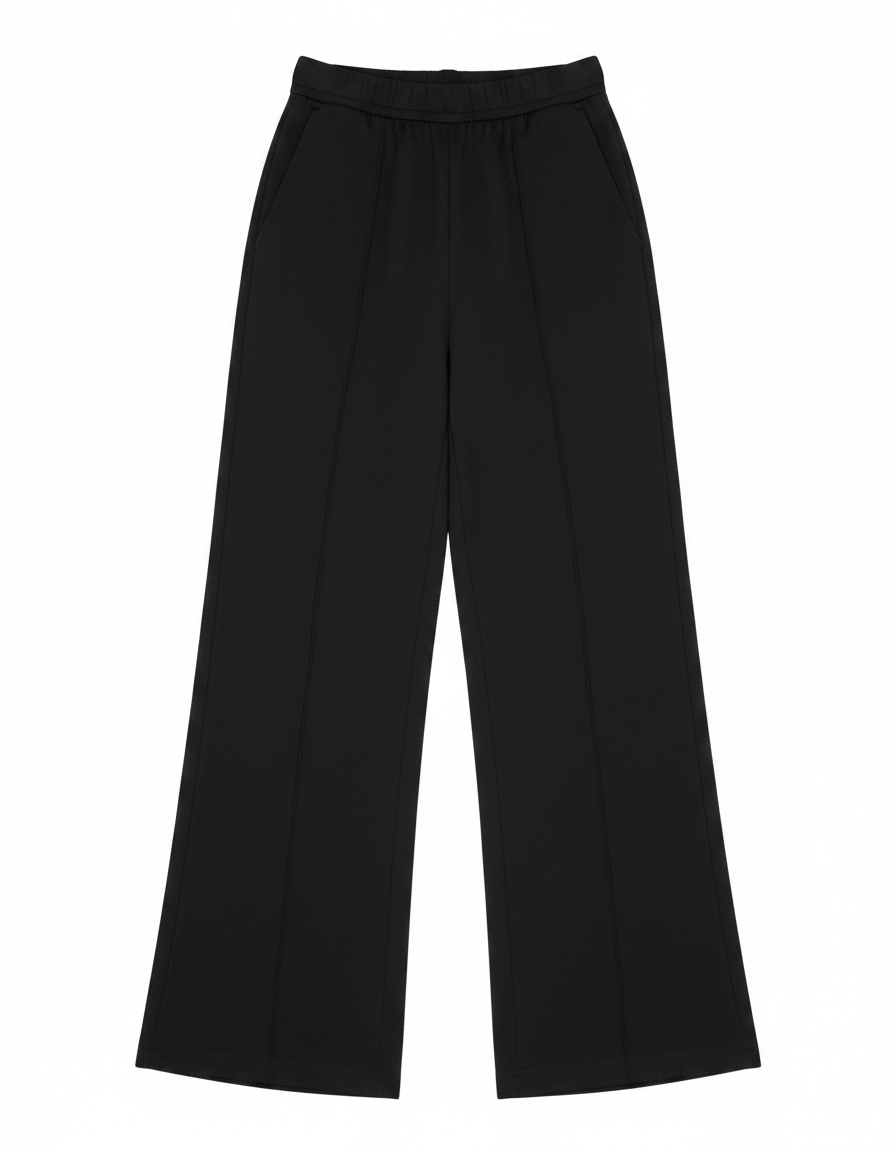 Relaxed Black Wide-Leg Trousers zdjęcie 1