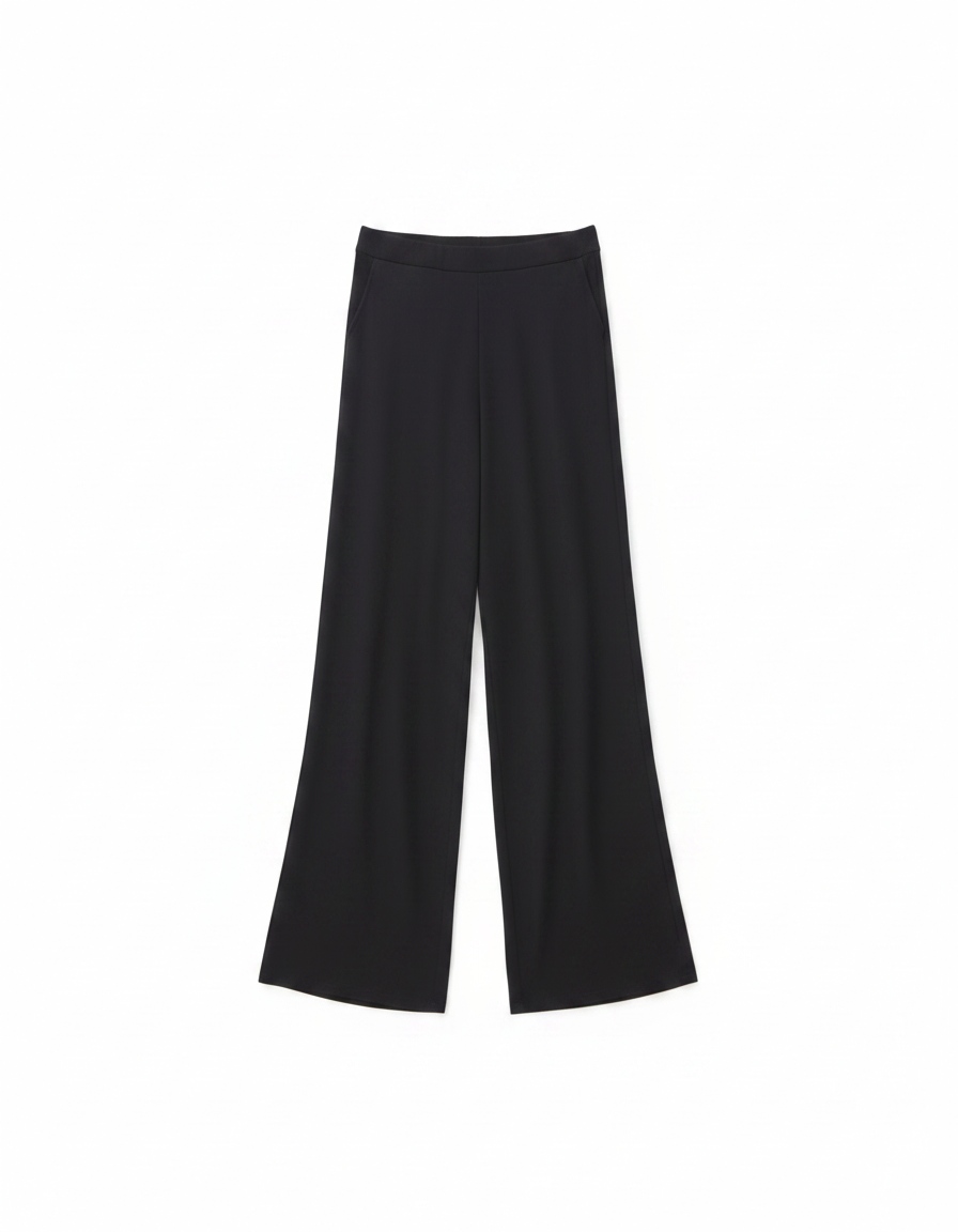Black Wide-Leg Flowy Pants zdjęcie 1
