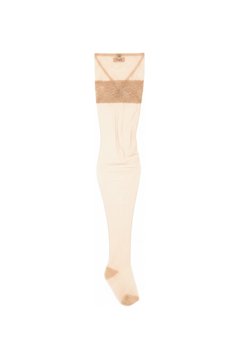Sheer Thigh High Stockings with Elegant Lace Band zdjęcie 1