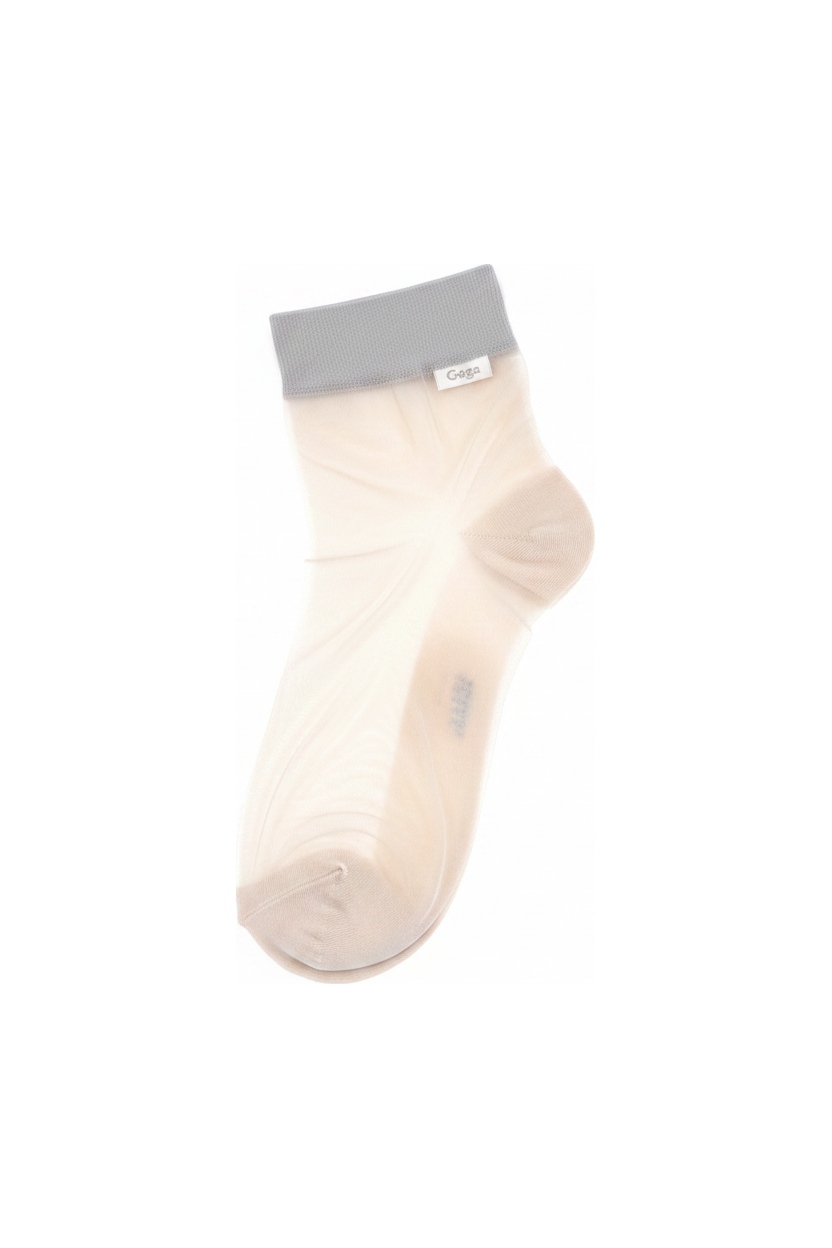 Sheer Ankle Hosiery with Grey Band zdjęcie 1