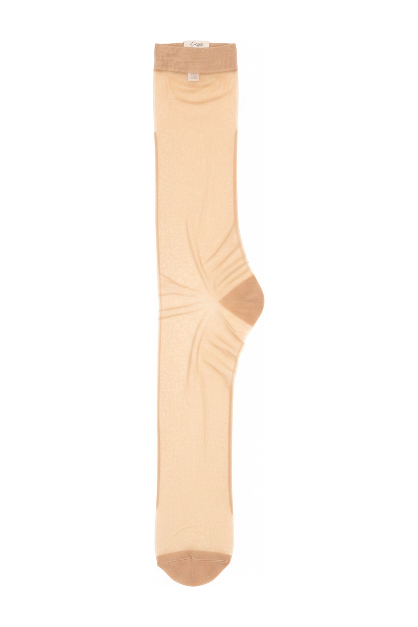 Sheer Beige Knee-High Hosiery zdjęcie 1