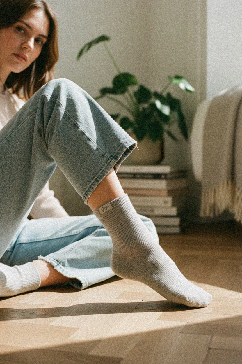 Comfortable Ribbed Ankle Socks zdjęcie 2
