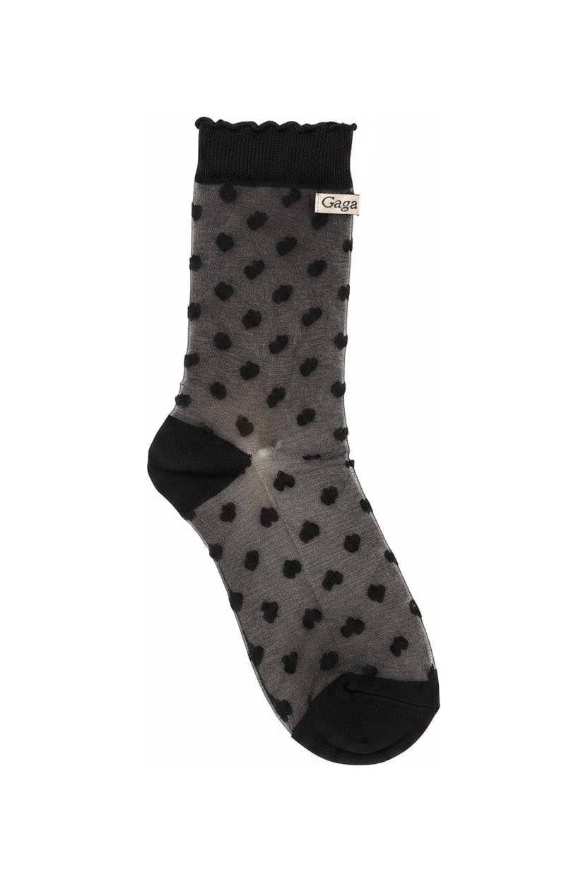 Sheer Heart Pattern Ankle Socks zdjęcie 1