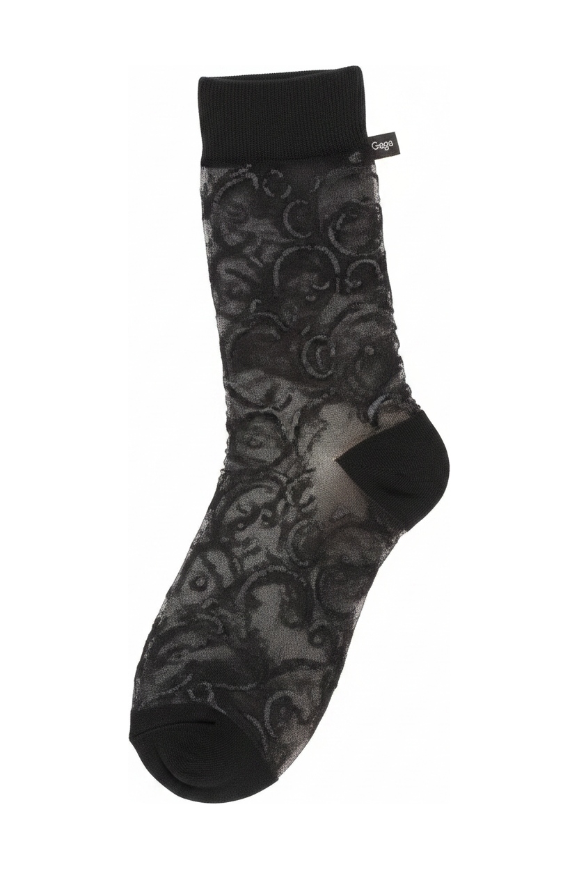 Sheer Patterned Ankle Socks zdjęcie 1