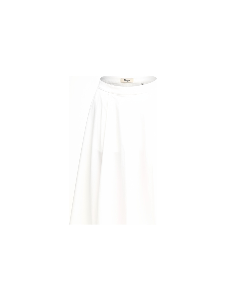 Elegant White A-Line Midi Skirt zdjęcie 1