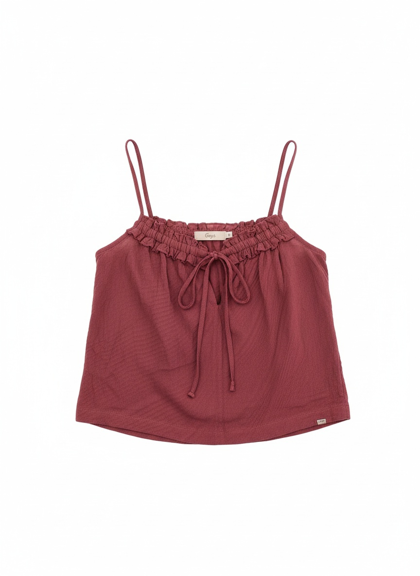 Ruffled Tie-Front Tank Top zdjęcie 1