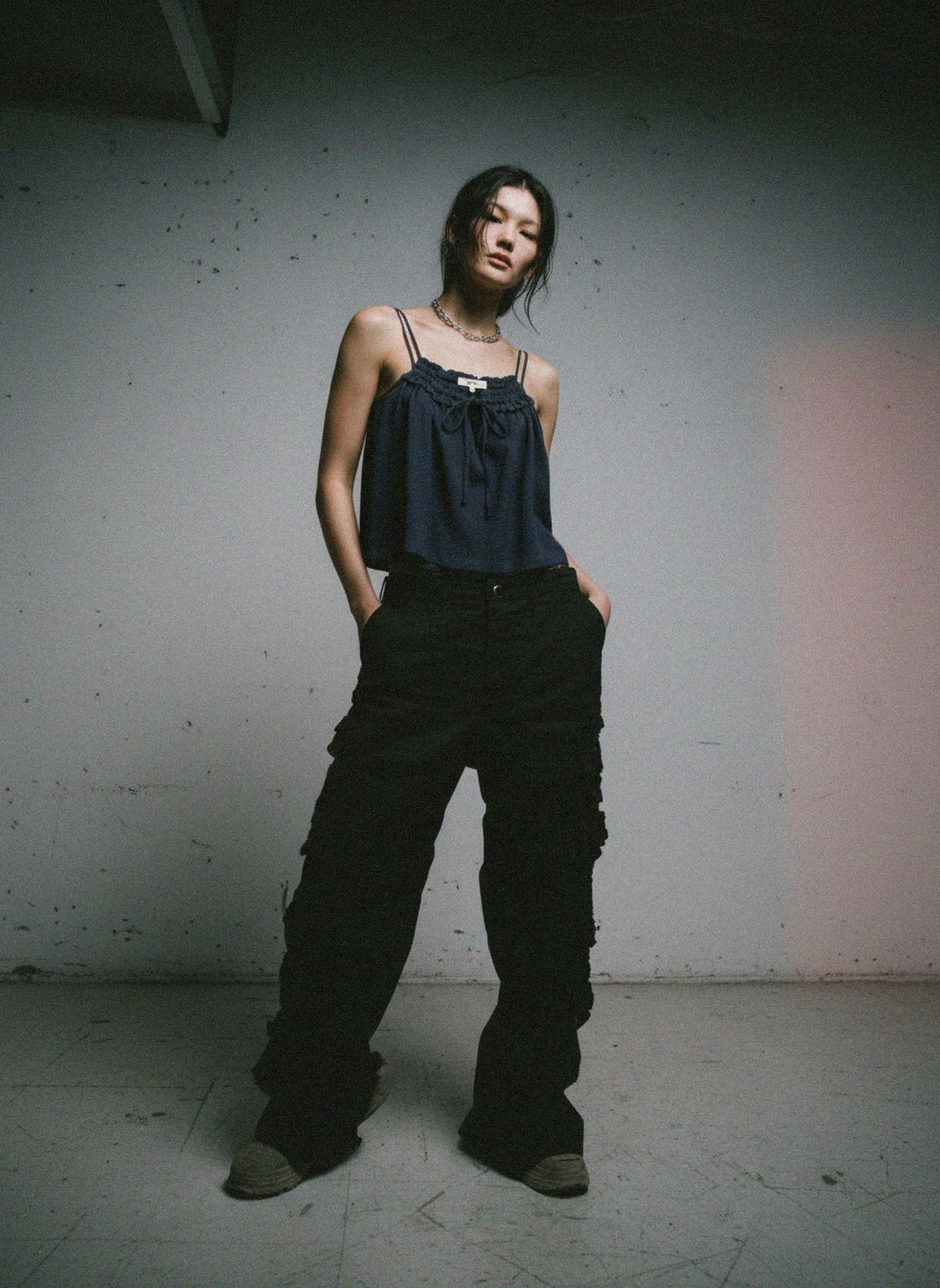 Ruffled Drawstring Tank Top zdjęcie 2