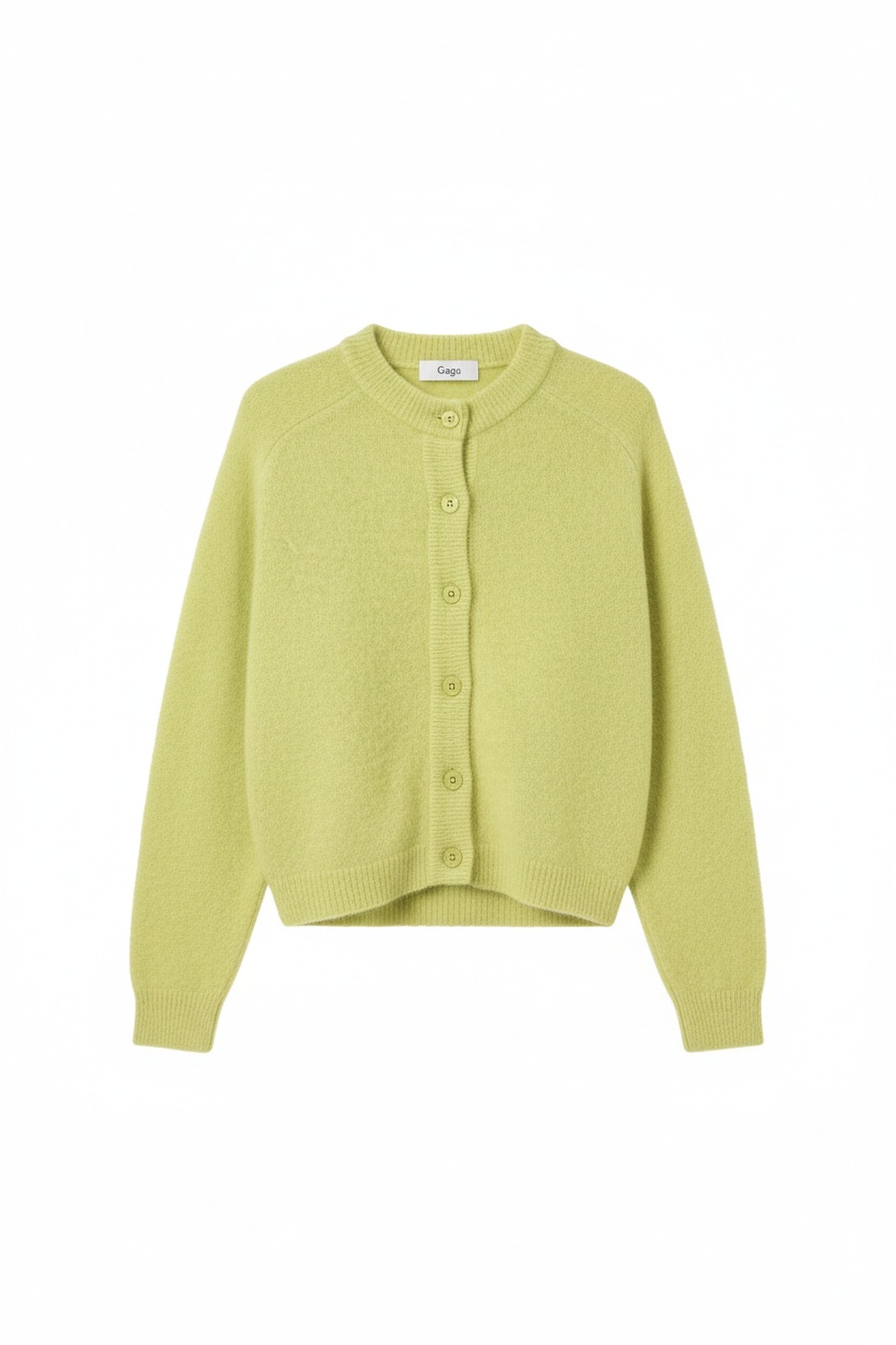 Soft Knit Green Cardigan with Button Closure zdjęcie 1