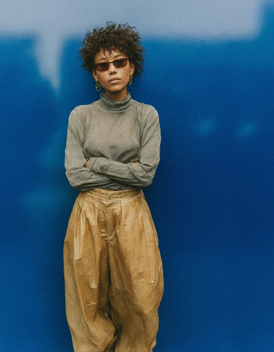 Stylish Rimless Sunglasses with Brown Tinted Lenses zdjęcie 3