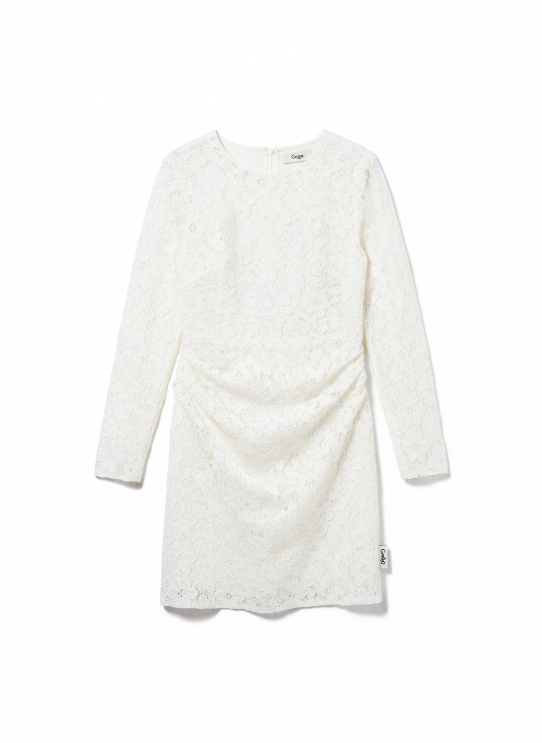 Elegant White Textured Mini Dress zdjęcie 1