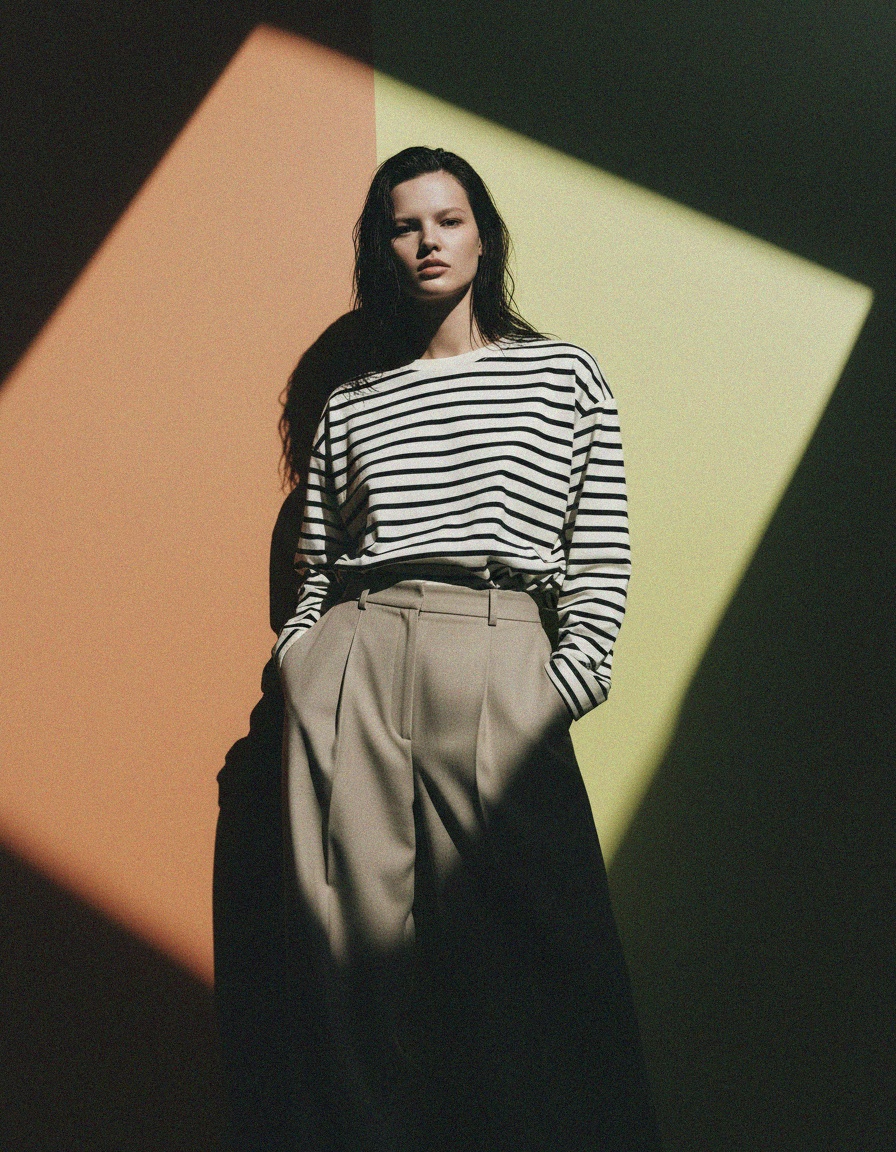 Classic Striped Long-Sleeve T-Shirt zdjęcie 3