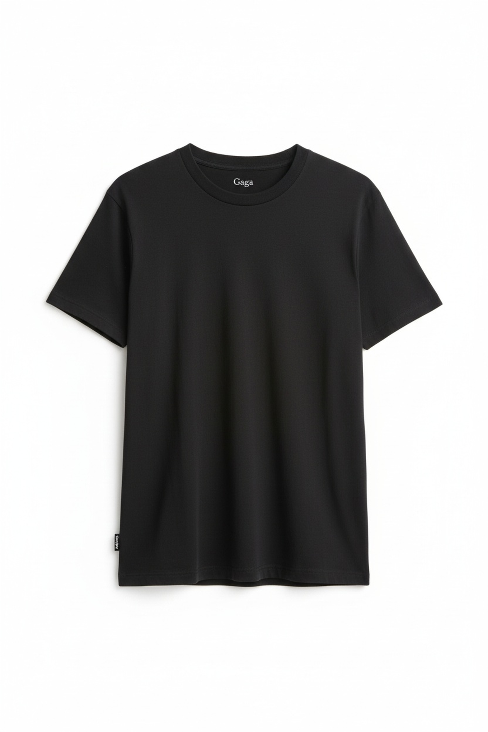Classic Black Crew Neck T-Shirt zdjęcie 1