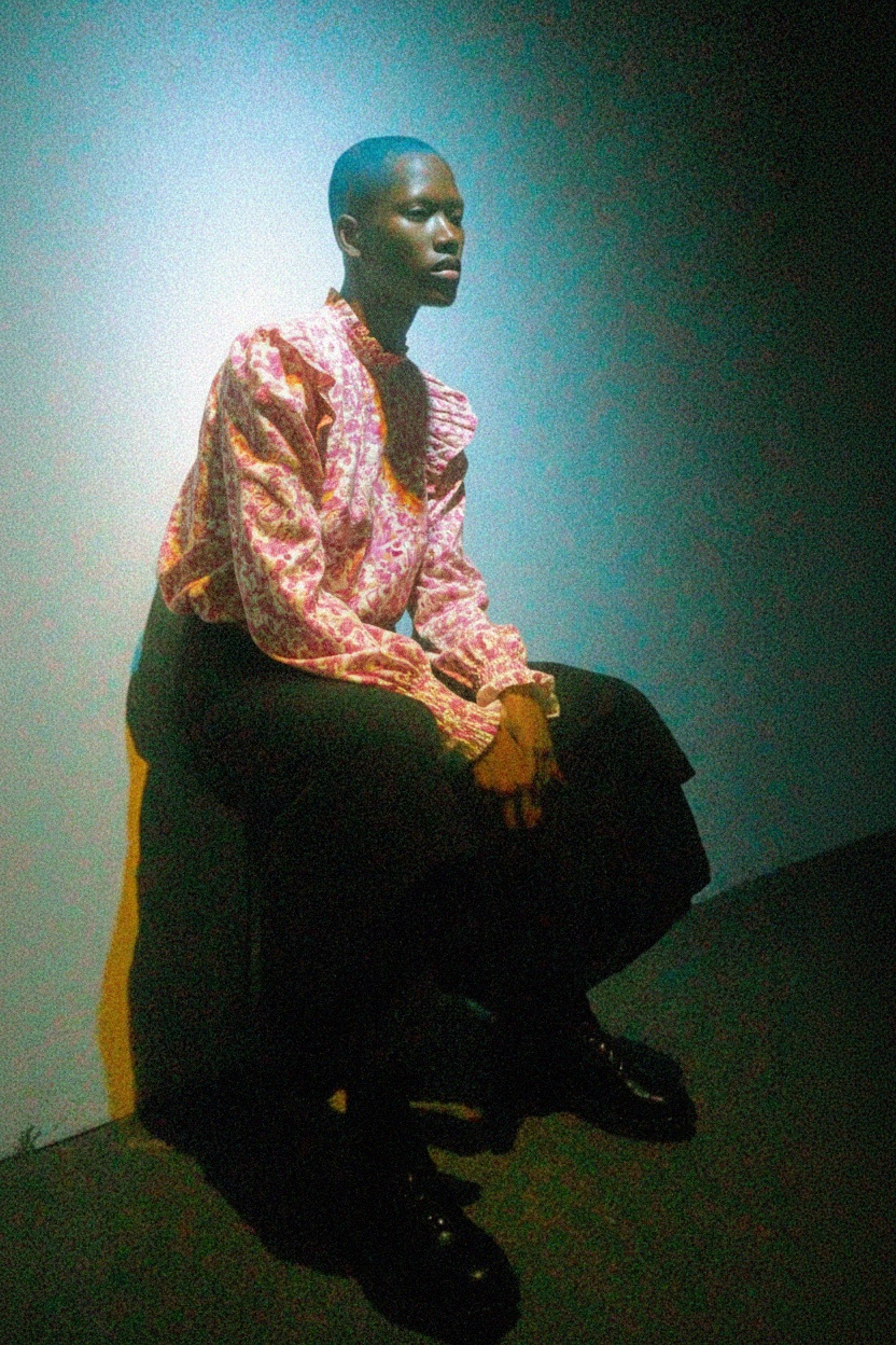 Floral Ruffle Blouse with Puff Sleeves zdjęcie 3