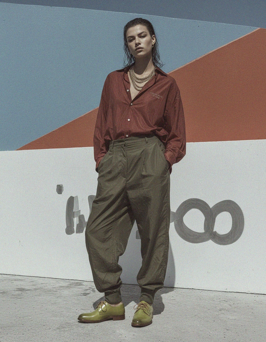 Zielone skórzane buty typu derby ze sznurowaniem zdjęcie 3