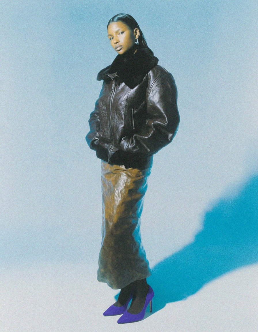 Żywe fioletowe zamszowe czółenka ze szpiczastym noskiem zdjęcie 2