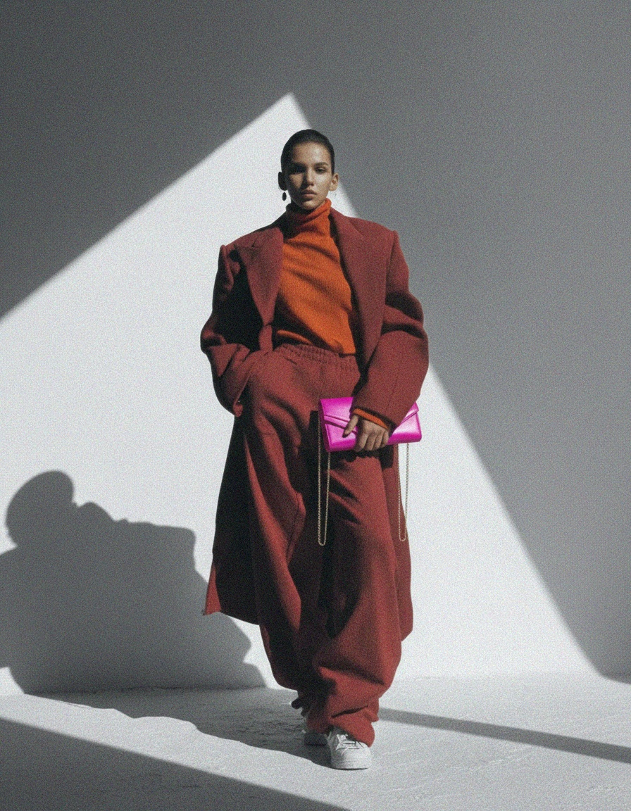 Jaskrawa różowa kopertówka ze złotym łańcuszkiem zdjęcie 2