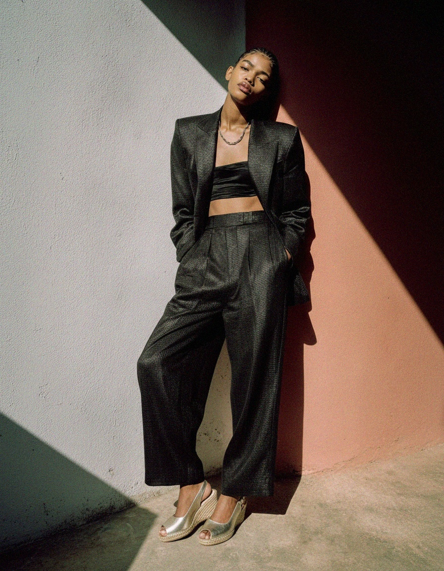 Metaliczne złote sandały na koturnie z odkrytą piętą i espadrylami zdjęcie 3