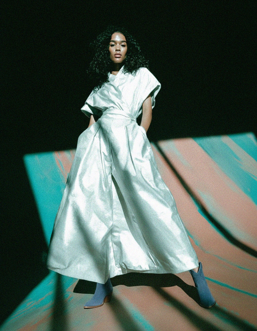 Niebieskie zamszowe botki w stylu western z haftowanymi detalami zdjęcie 3