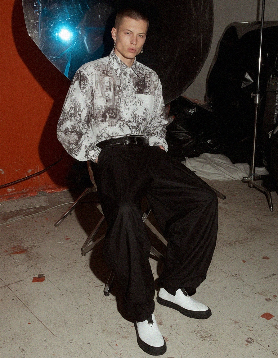 Białe, wsuwane trampki z czarną, teksturowaną podeszwą zdjęcie 3