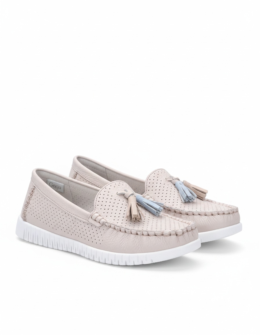 Perforated Loafers with Tassel Detail & Flexible Sole zdjęcie 1