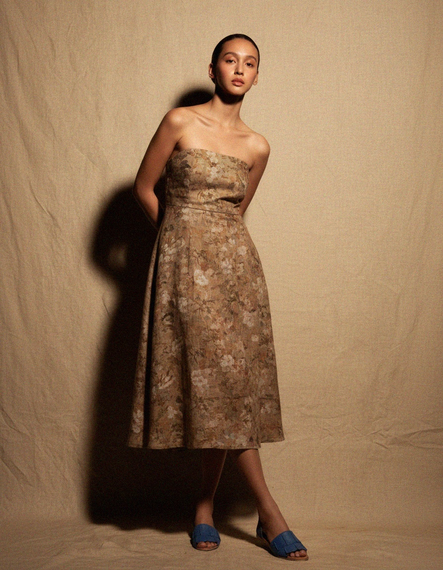 Niebieskie płaskie sandały z ozdobnym paskiem z przodu zdjęcie 3