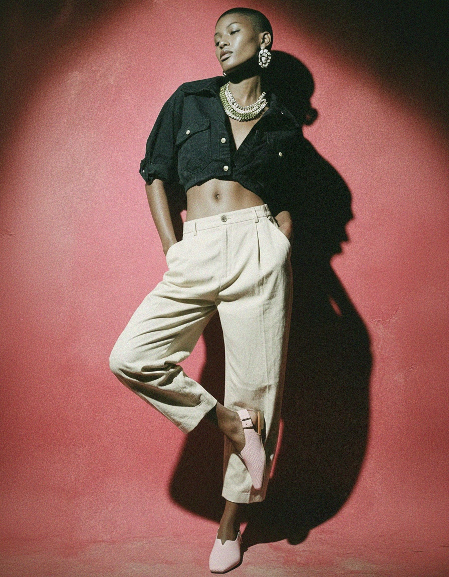 Perforowane płaskie buty typu slingback – różowe zdjęcie 3