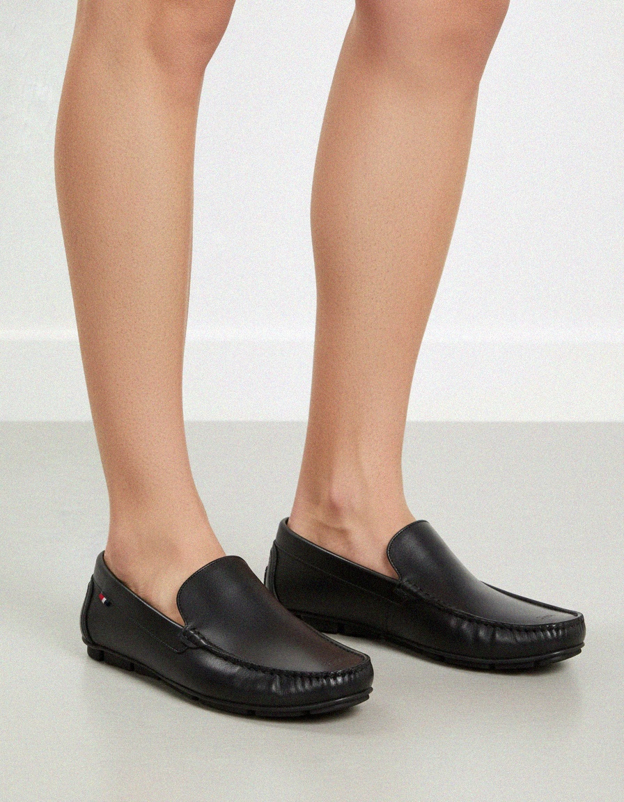 Classic Black Leather Loafers zdjęcie 2