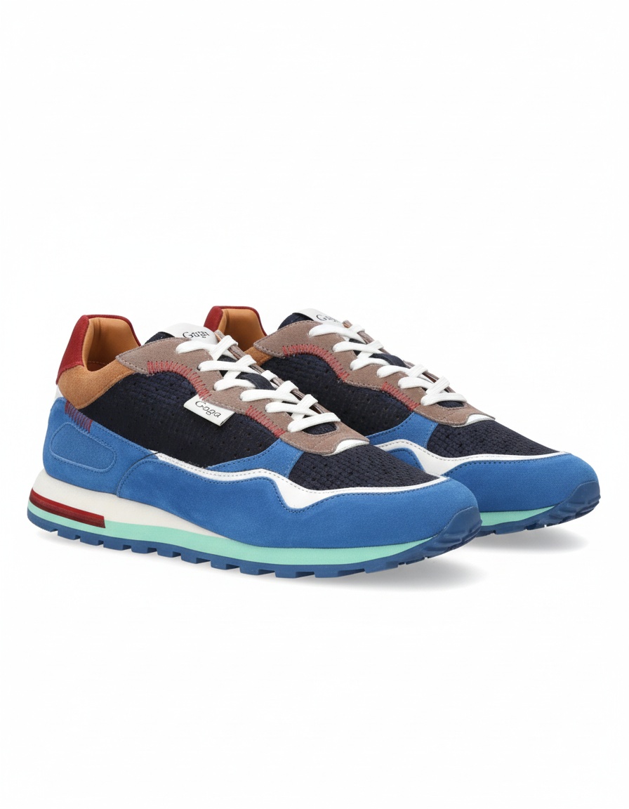 Dynamic Multi-Color Suede & Mesh Casual Sneaker zdjęcie 1