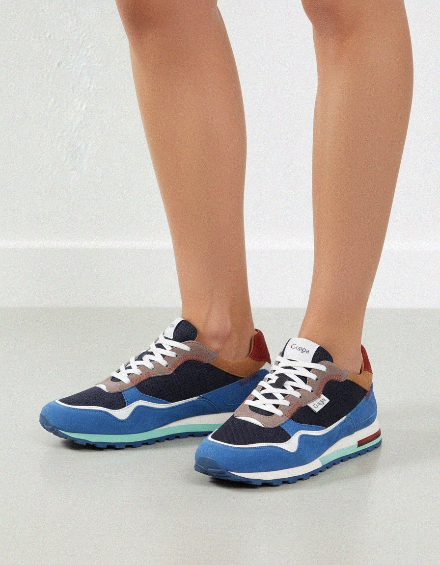 Dynamic Multi-Color Suede & Mesh Casual Sneaker zdjęcie 2