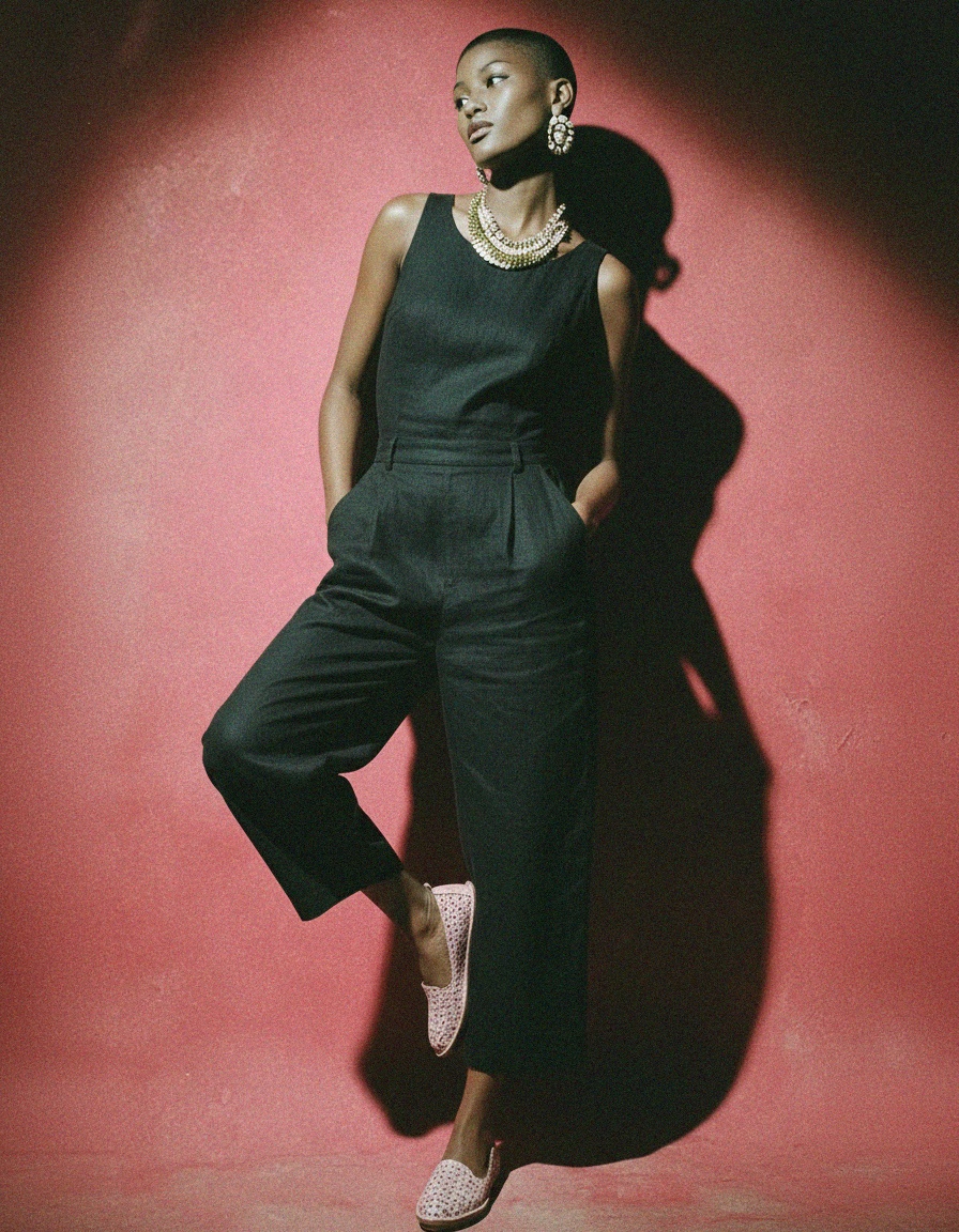 Różowe, tkane mokasyny z opalizującym detalem zdjęcie 3