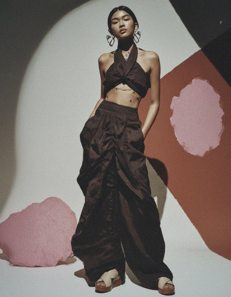 Beżowe sandały na platformie z krzyżującymi się paskami zdjęcie 3