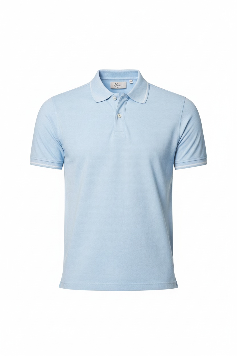 Classic Light Blue Polo Shirt for Everyday Wear zdjęcie 1