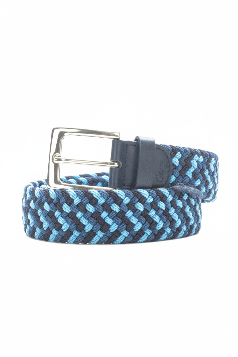 Blue Multi-Tone Woven Elastic Belt zdjęcie 1