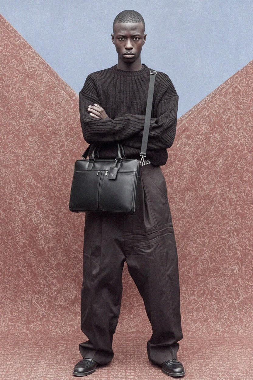 Czarna profesjonalna teczka na laptopa zdjęcie 2