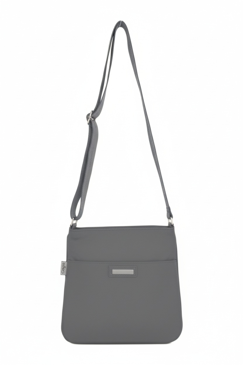 Grey Crossbody Shoulder Bag with Adjustable Strap zdjęcie 1