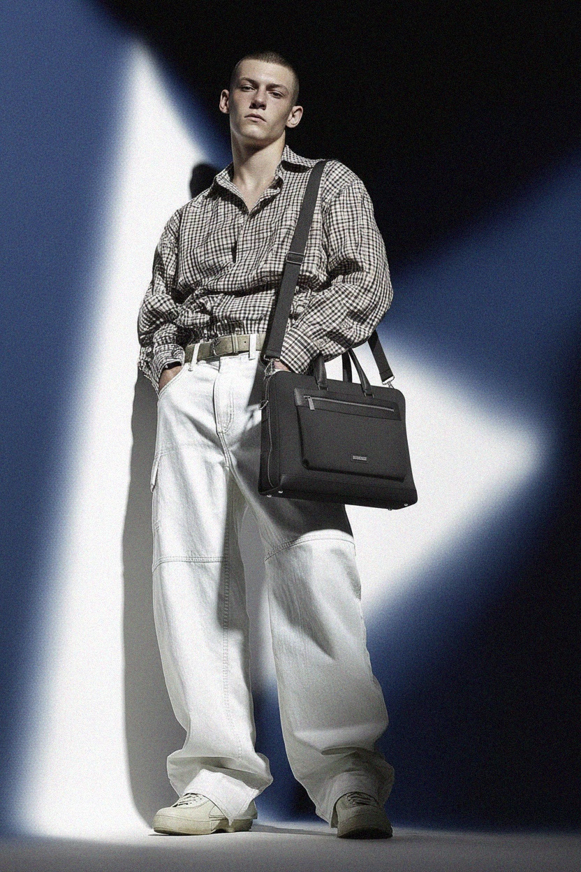 Elegancka profesjonalna torba aktówka z paskiem na ramię zdjęcie 2