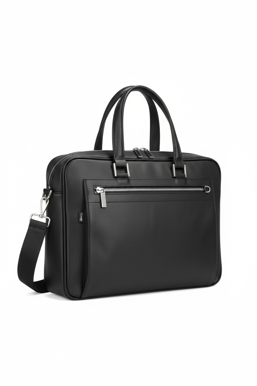 LANCERTO Black Professional Laptop Briefcase zdjęcie 1