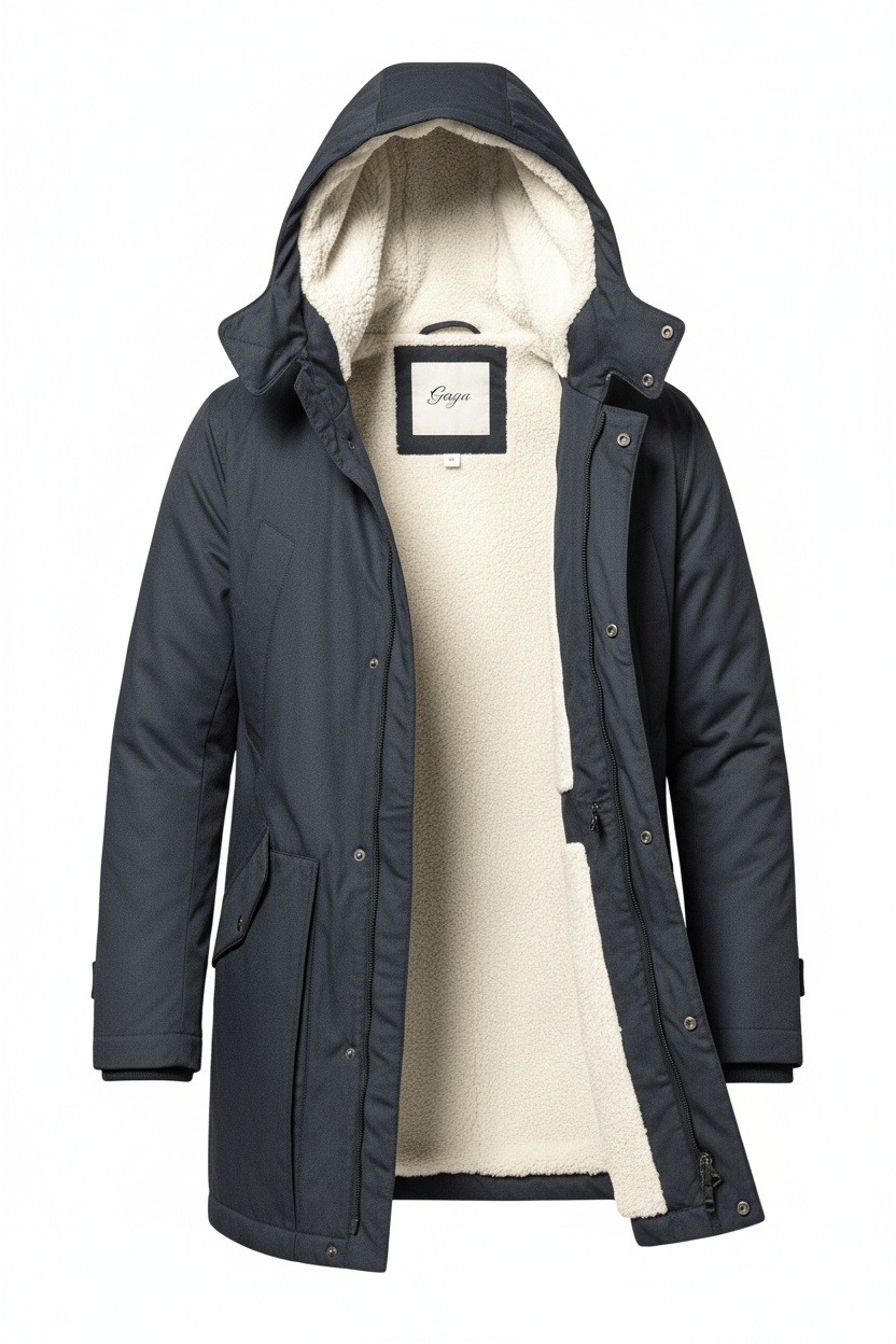 Warm Hooded Parka Jacket with Cozy Lining zdjęcie 1