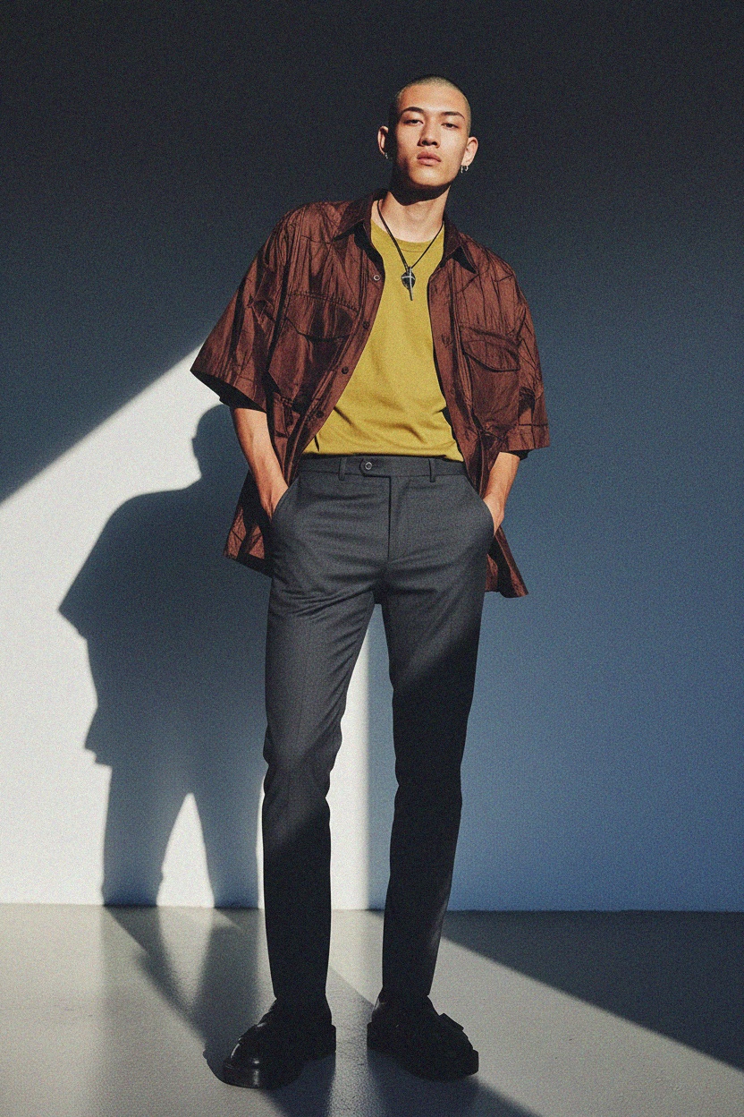 Ciemnoszare, dopasowane, długie spodnie zdjęcie 3