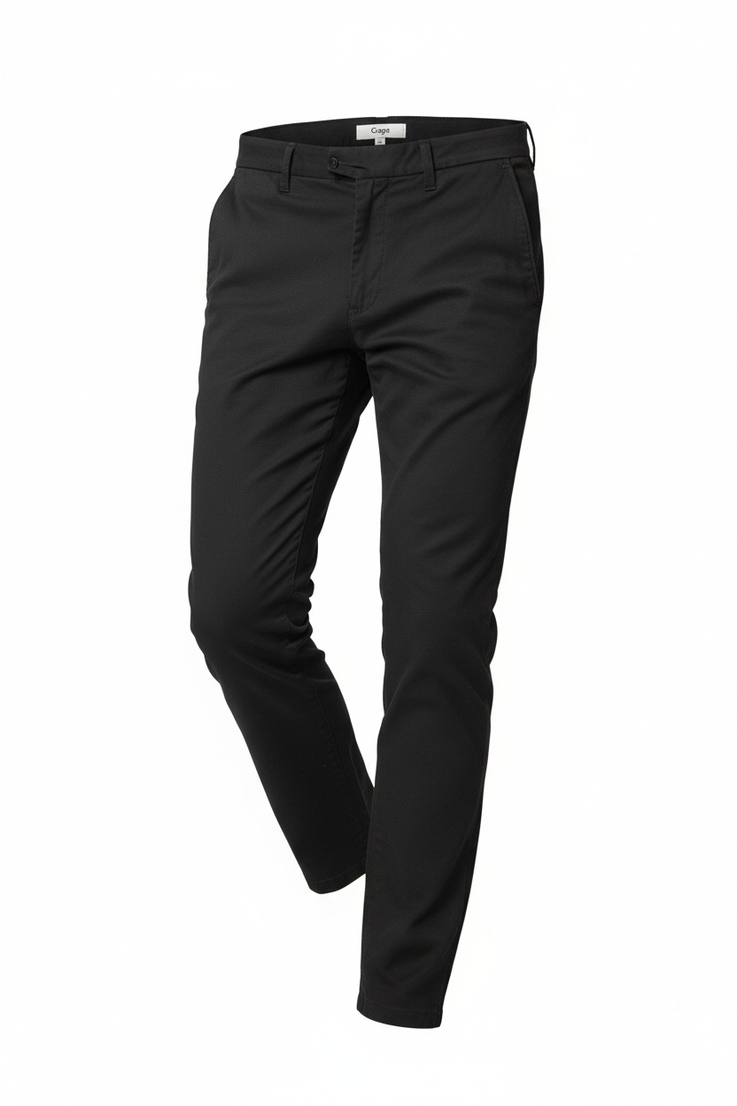 Classic Black Casual Trousers zdjęcie 1