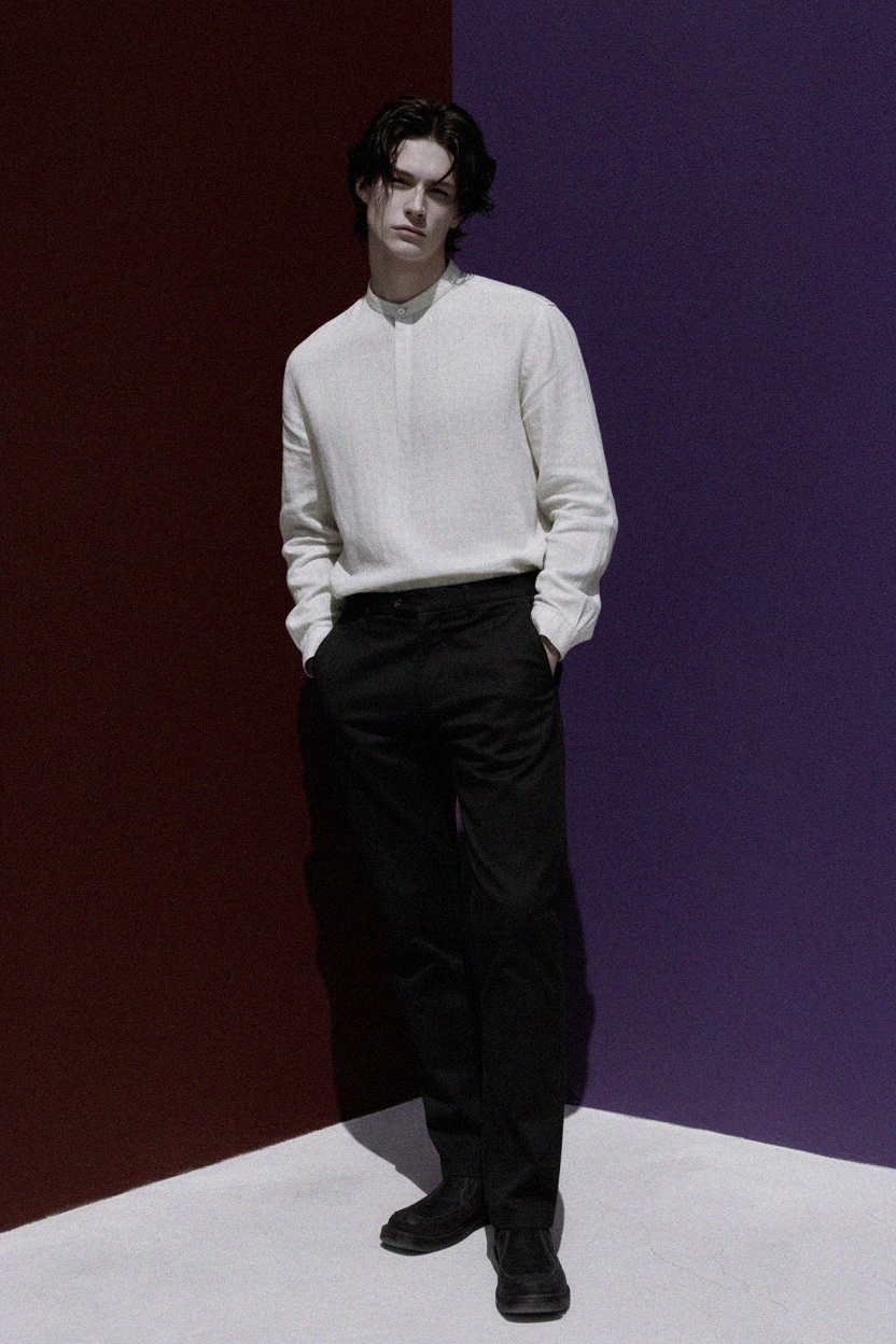 Classic Black Casual Trousers zdjęcie 2