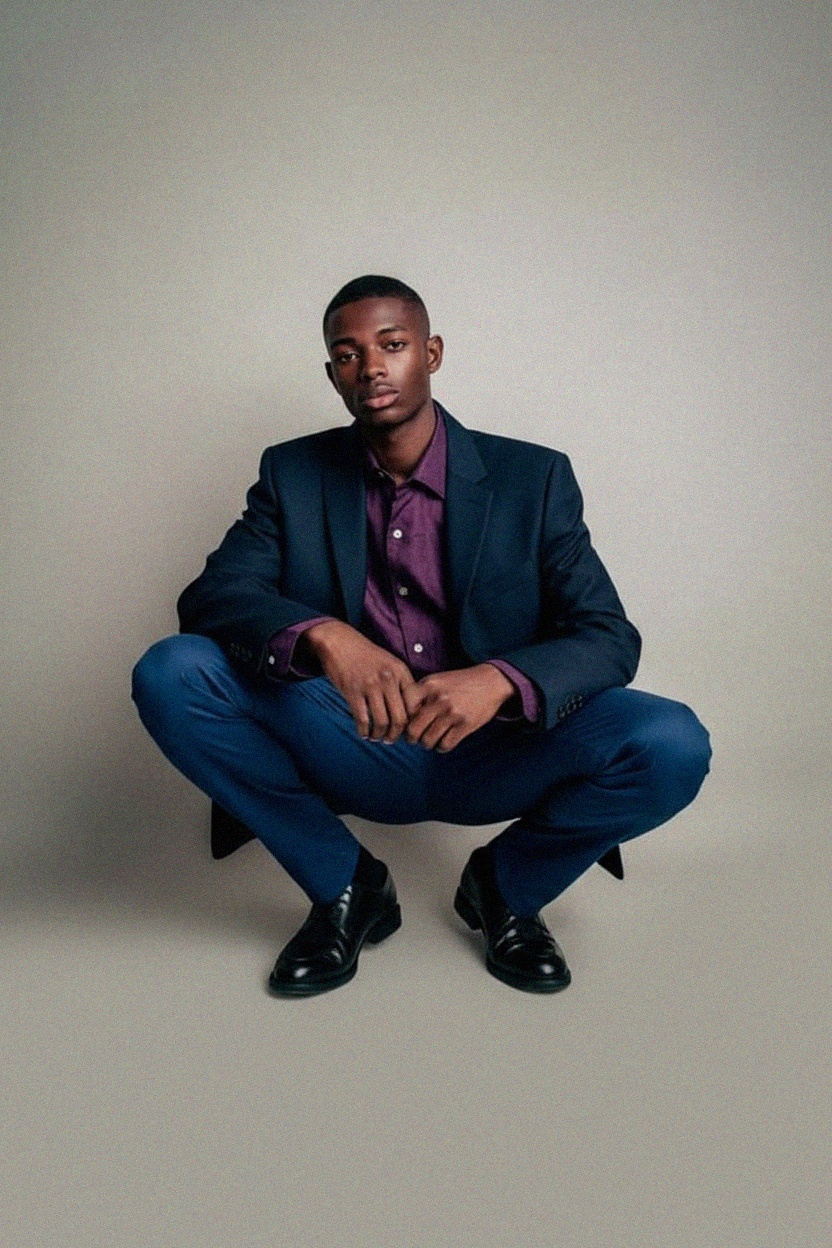 Classic Blue Slim Fit Chino Pants zdjęcie 2