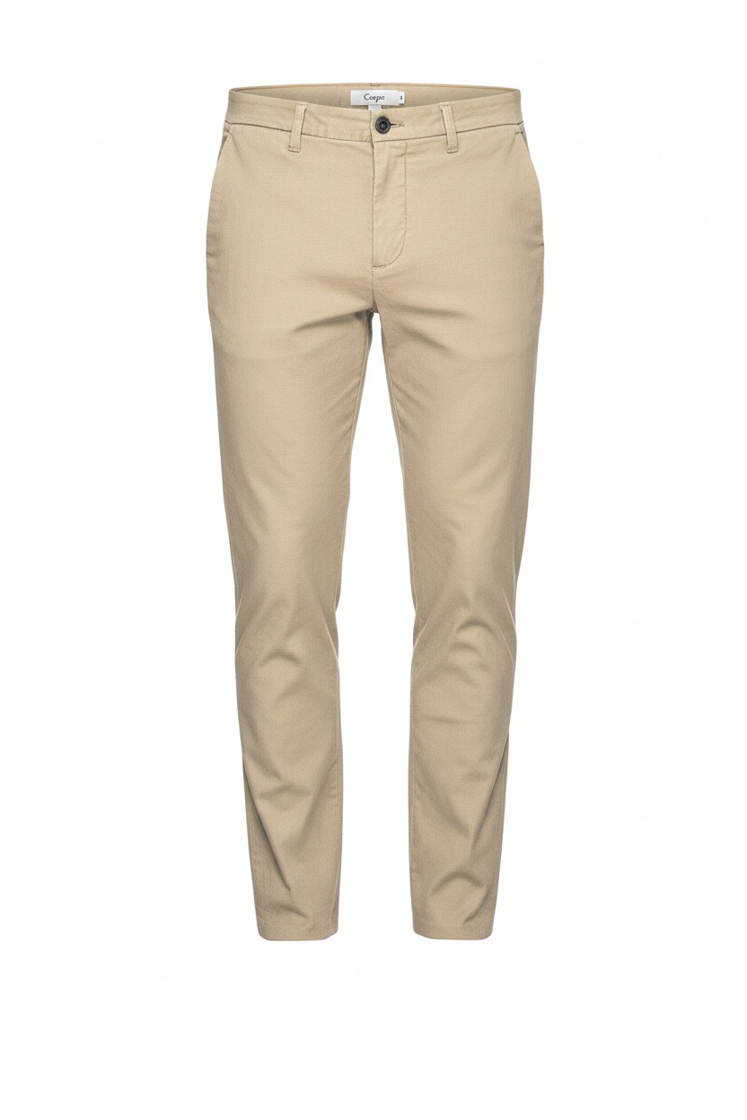 Versatile Regular Fit Beige Chino Pants zdjęcie 1