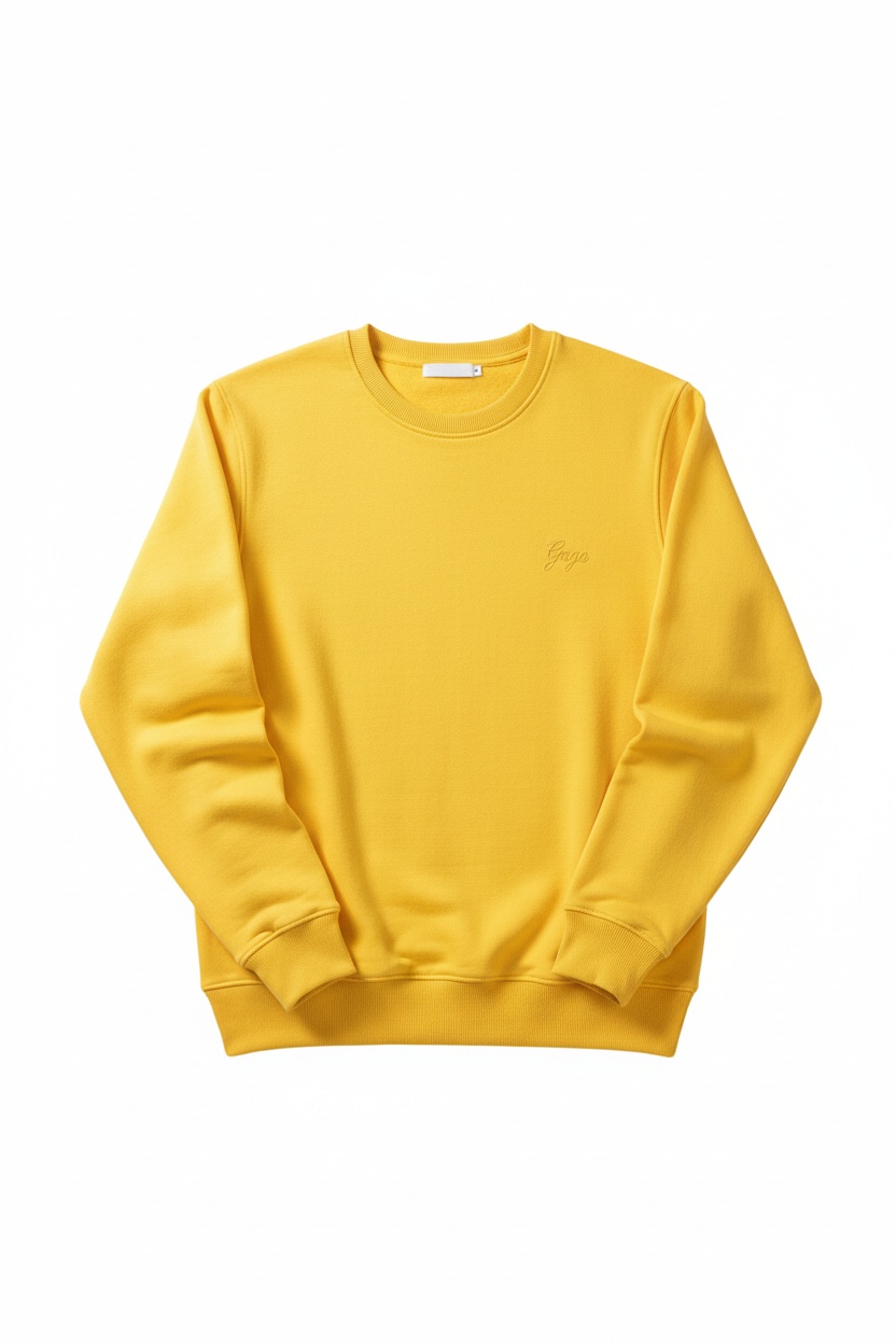 Classic Yellow Crewneck Sweatshirt zdjęcie 1
