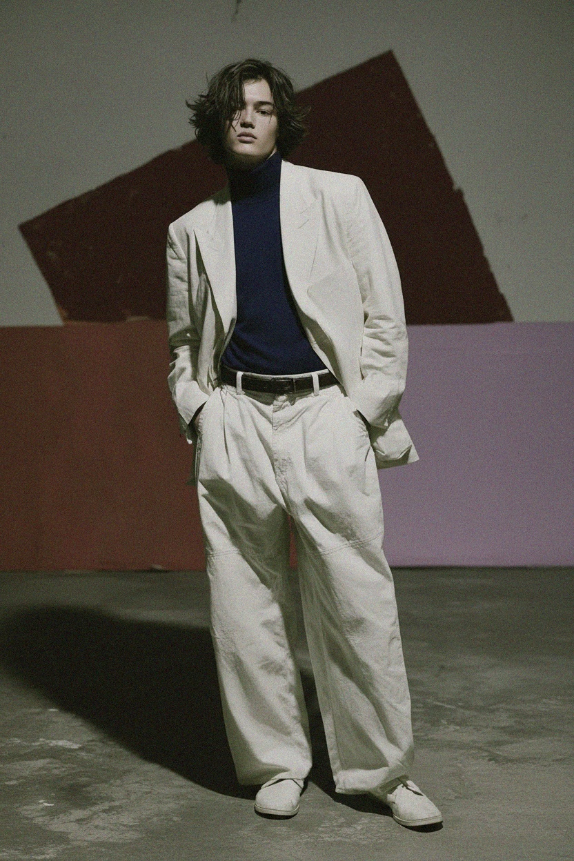 Classic Blue Turtleneck Sweater zdjęcie 2