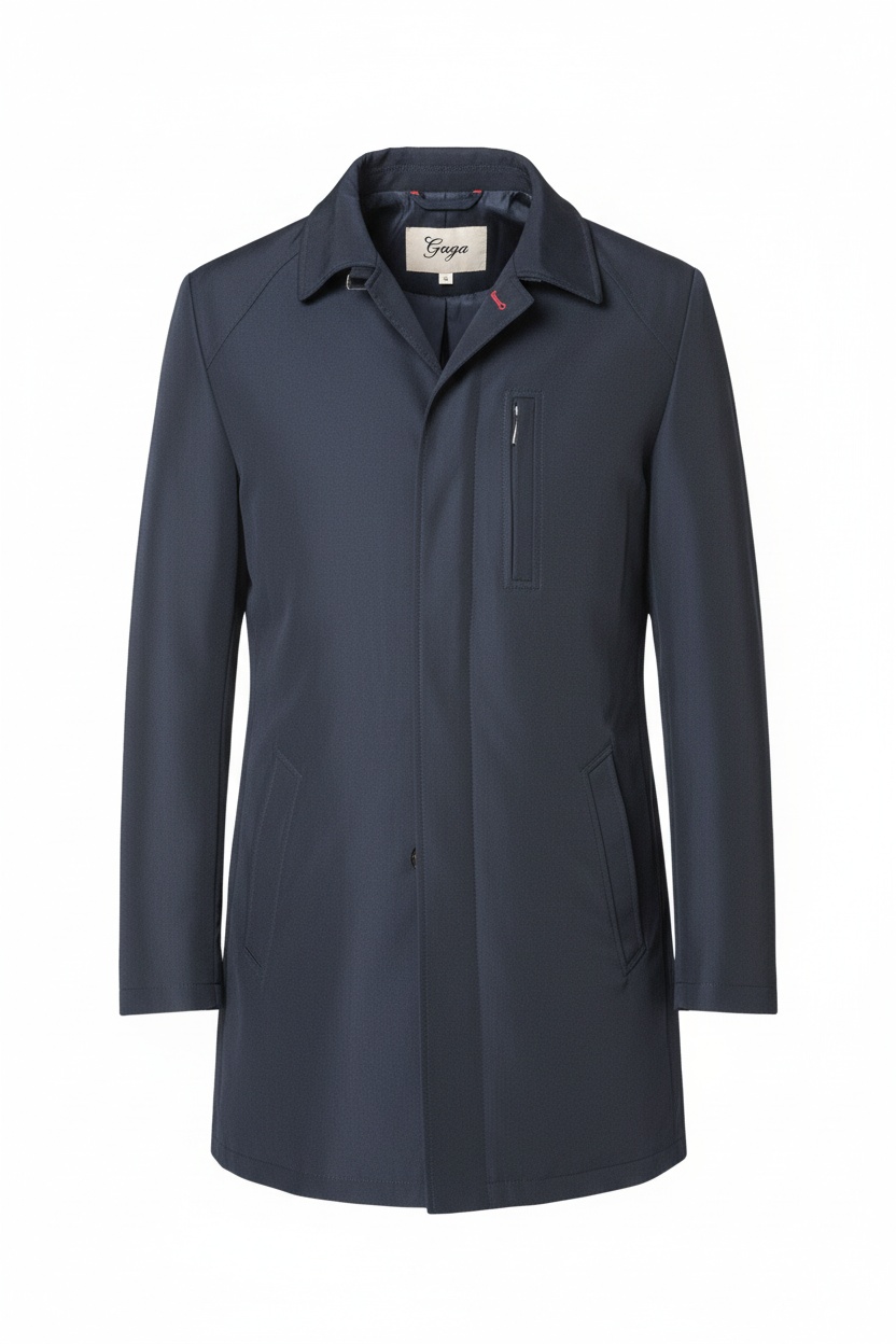 Classic Navy Regular Fit Coat zdjęcie 1