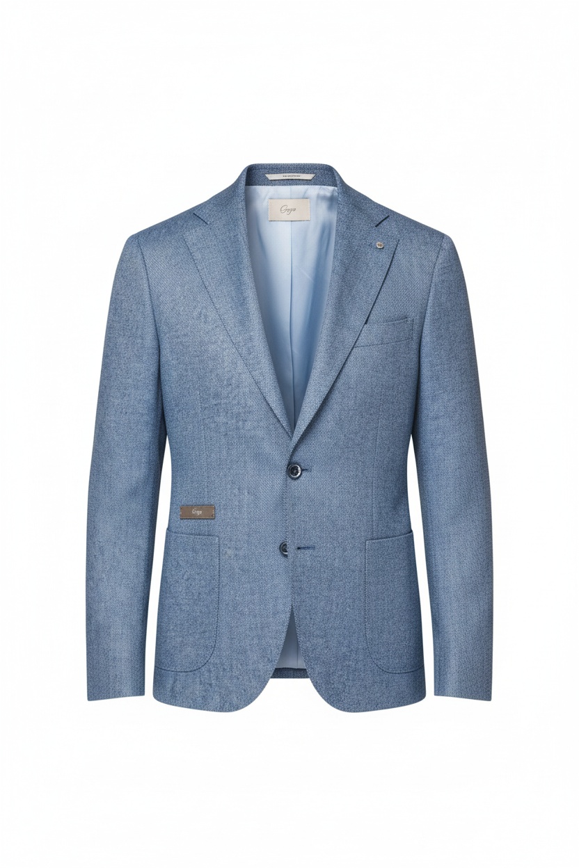 Light Blue Textured Blazer zdjęcie 1