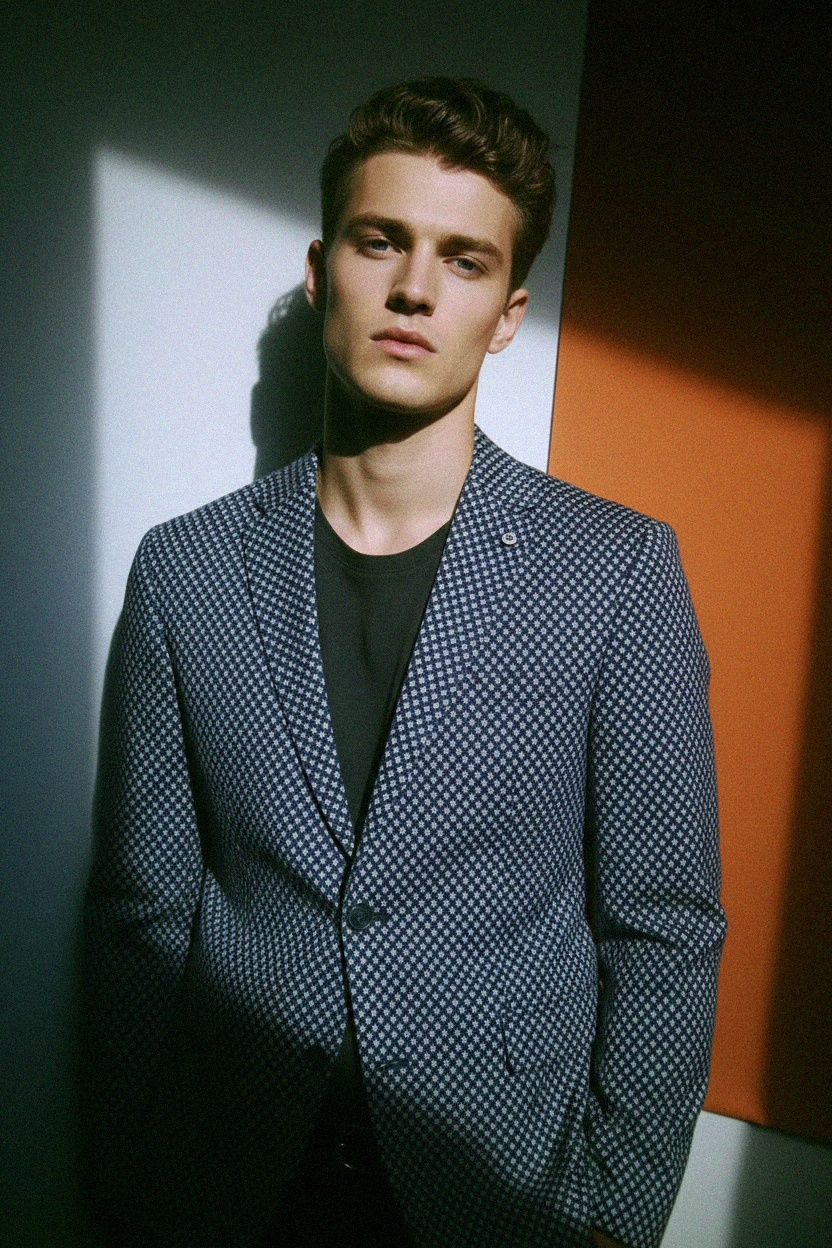 Stylowa wzorzysta marynarka zdjęcie 3