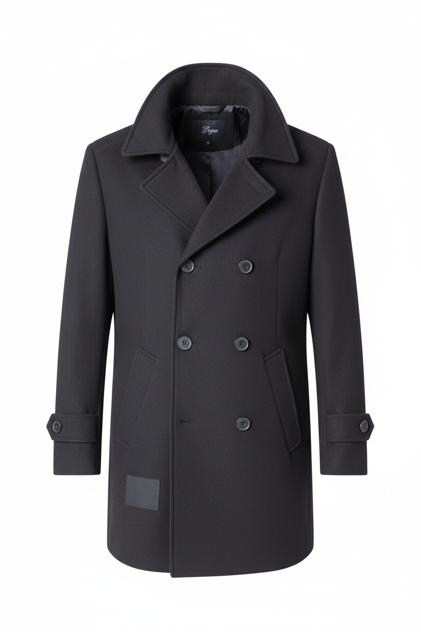 Classic Double-Breasted Peacoat zdjęcie 1